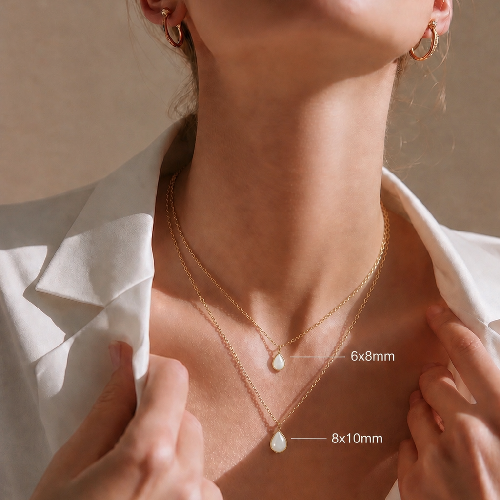 Mothers Milk Drop Necklace - 18K Gold Plated