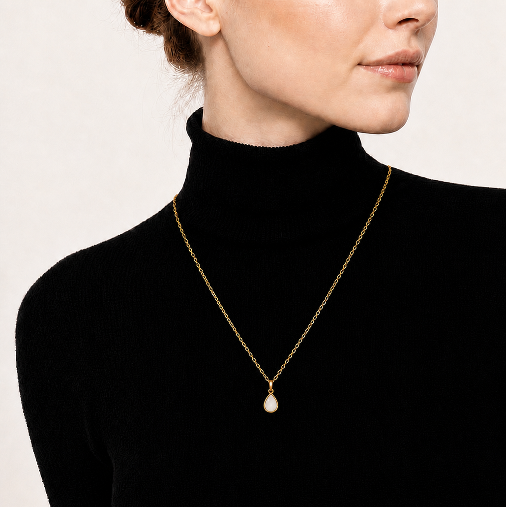 Mothers Milk Drop Necklace - 18K Gold Plated